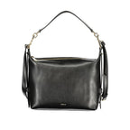 Damenhandtasche aus schwarzem Leder