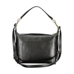 Damenhandtasche aus schwarzem Leder