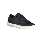 Blue Polyurethane Men Sneaker