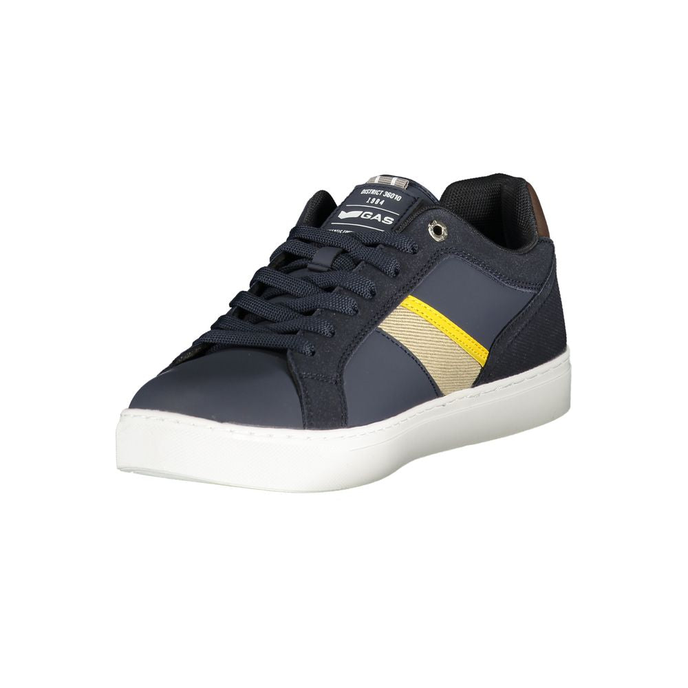 Blue Polyester Men's Sneaker