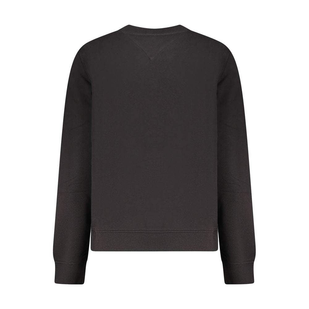 Schwarzes Damen-Sweatshirt aus Baumwolle