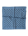 Blau gepunktetes quadratisches Halstuch