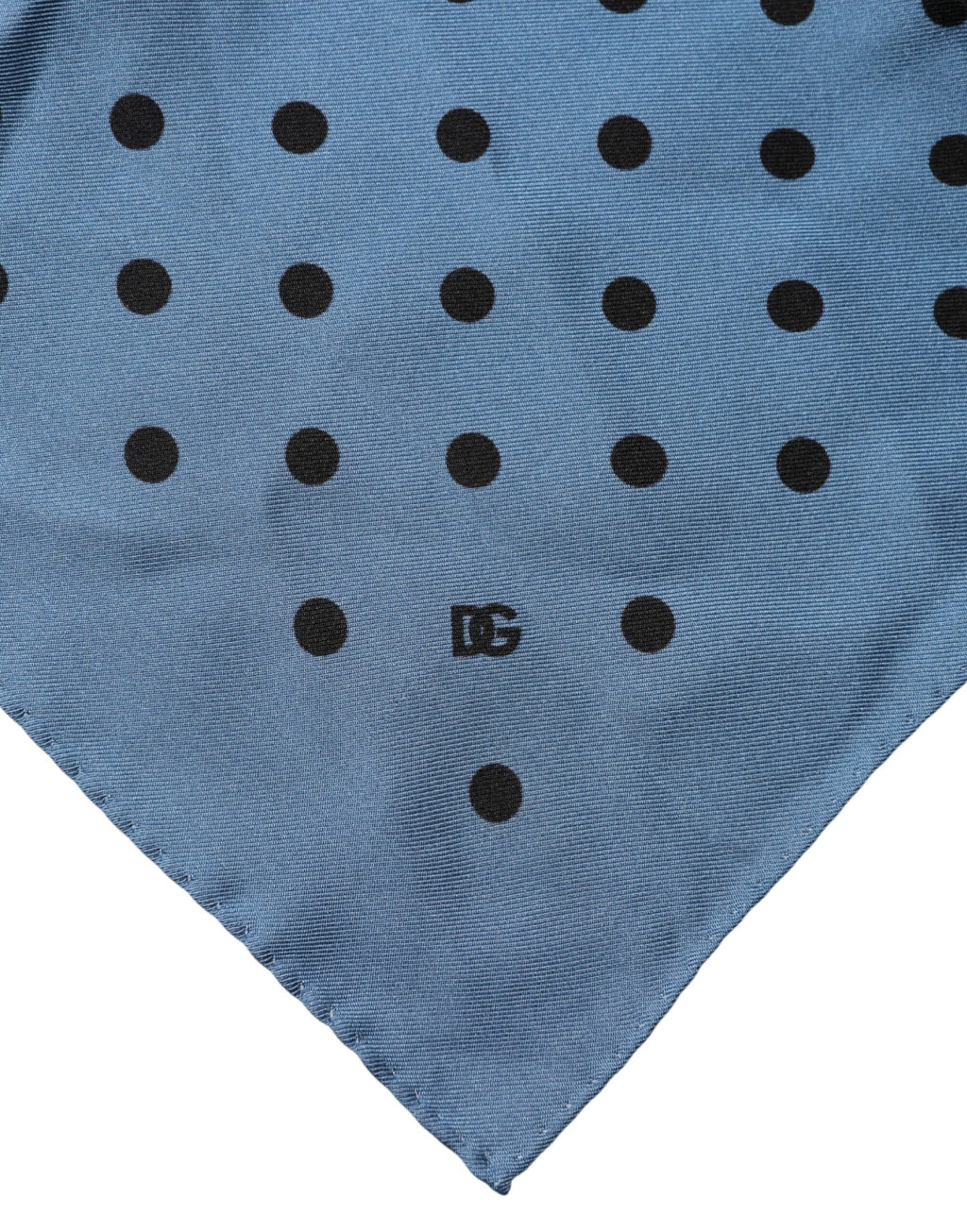 Blau gepunktetes quadratisches Halstuch