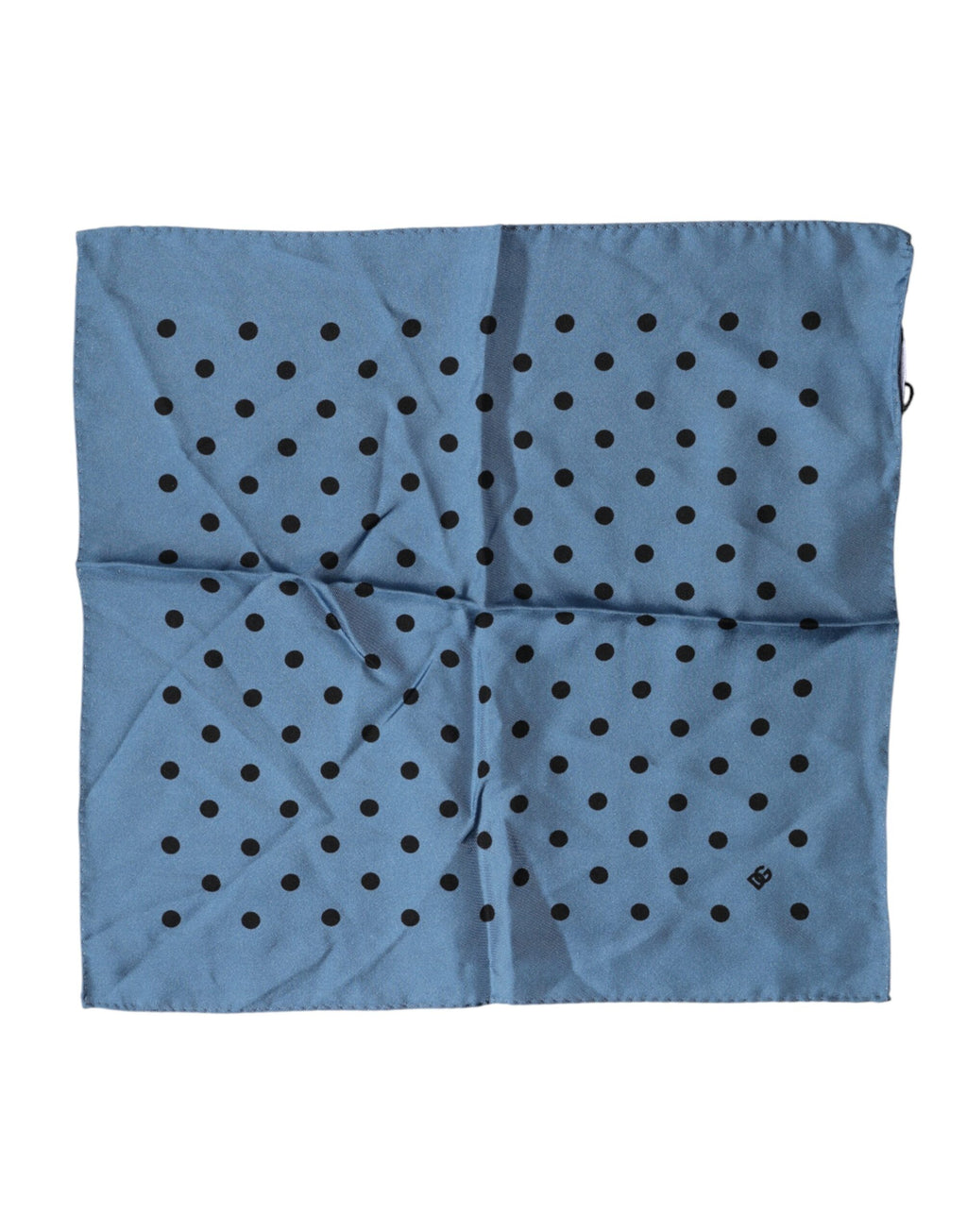 Blau gepunktetes quadratisches Halstuch