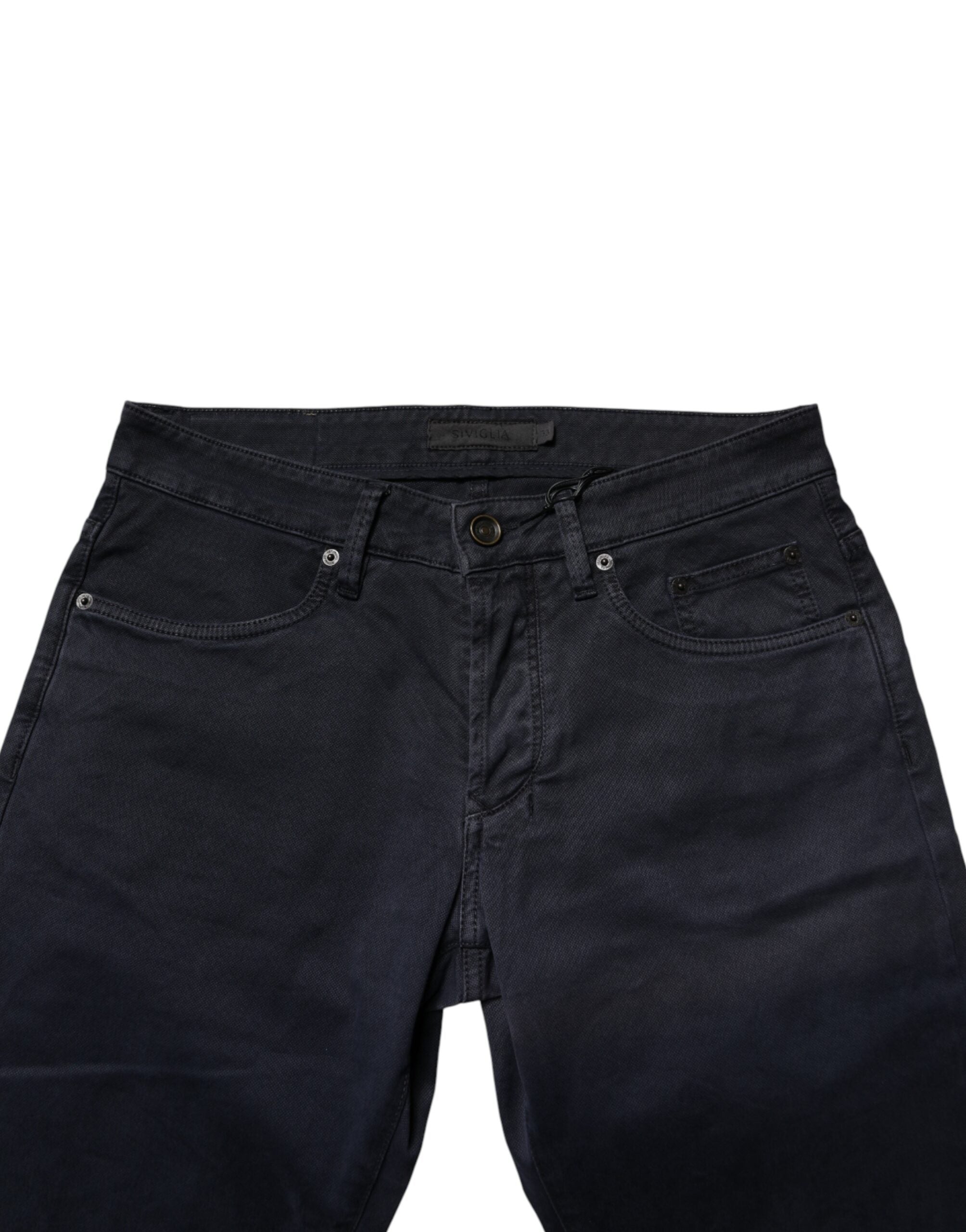 Schwarze Herren Skinny Jeans aus Baumwoll-Denim mit mittlerer Bundhöhe