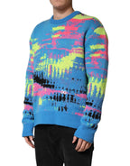 Multicolor Men's Crew Neck Pullover Sweater