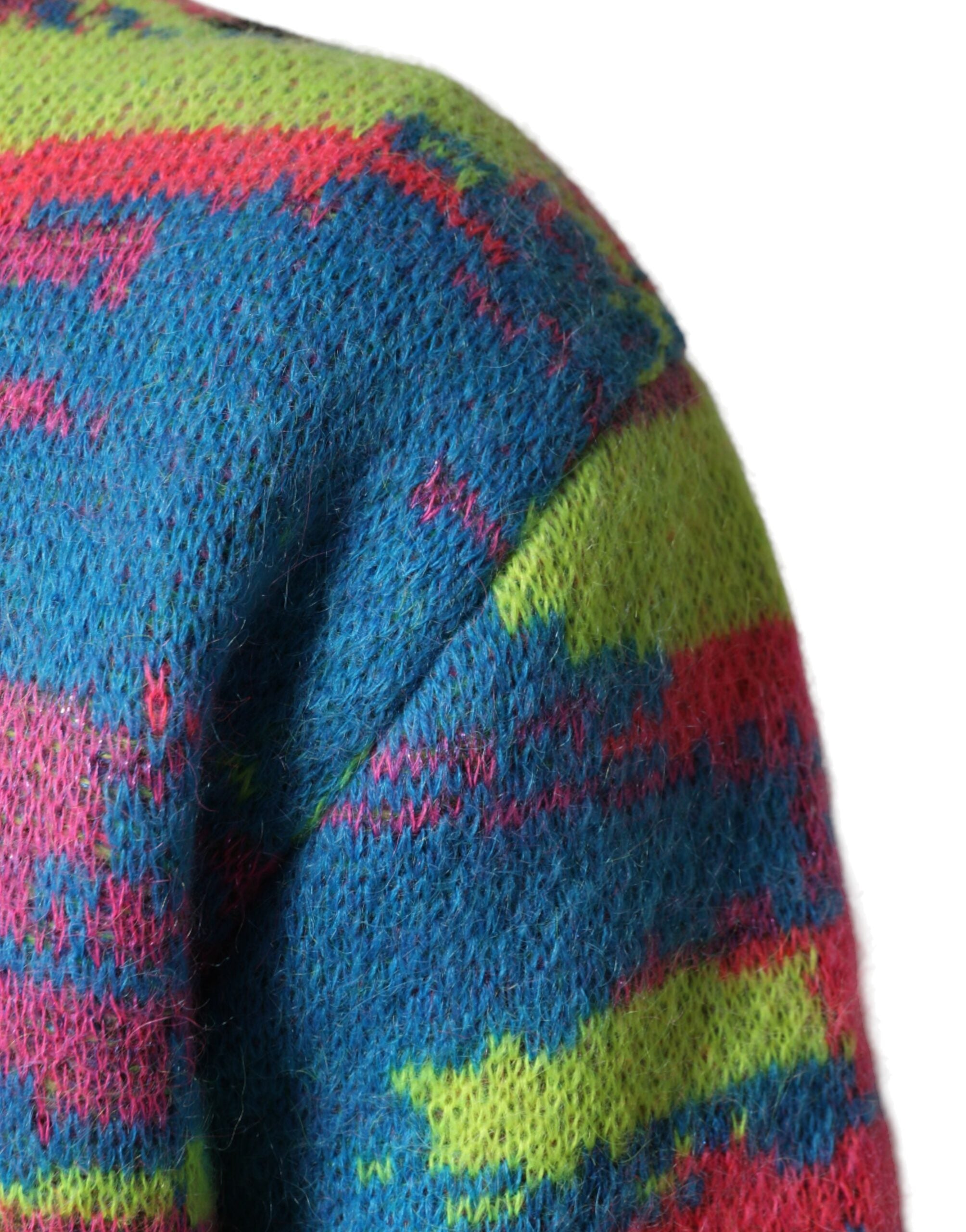 Multicolor Men's Crew Neck Pullover Sweater