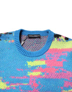 Multicolor Men's Crew Neck Pullover Sweater