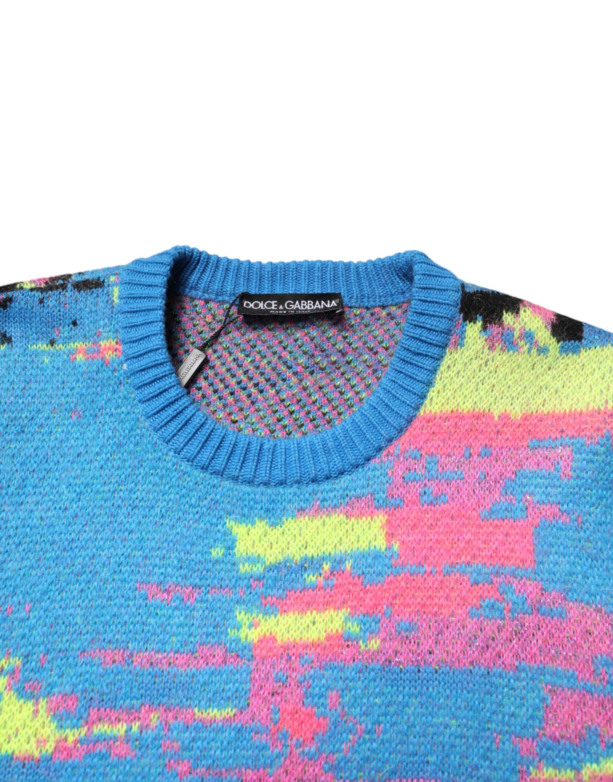 Multicolor Men's Crew Neck Pullover Sweater
