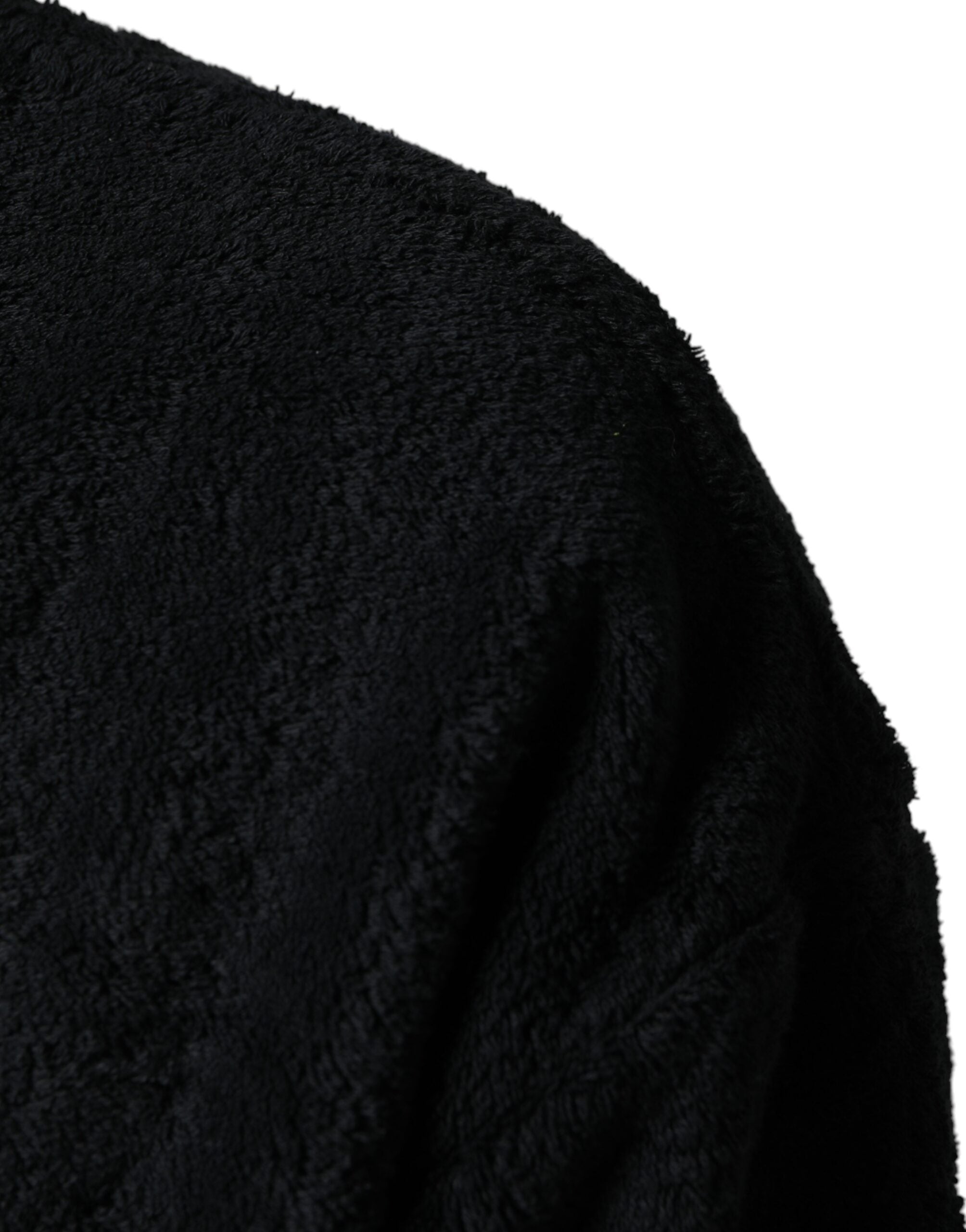 Schwarzer Herren-V-Ausschnitt-Pullover aus Baumwolle