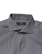 Gray Patterned Long Sleeves Dress Shirt