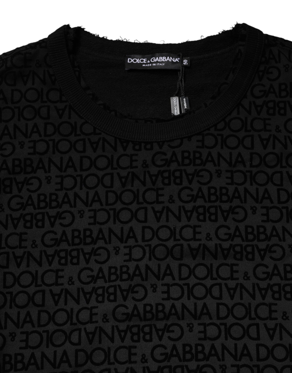 Schwarzes Monogramm Rundhals-Sweatshirt