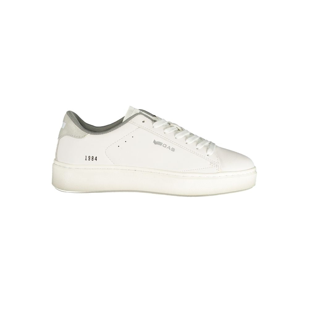 Weiße Polyurethan Damen-Sneaker