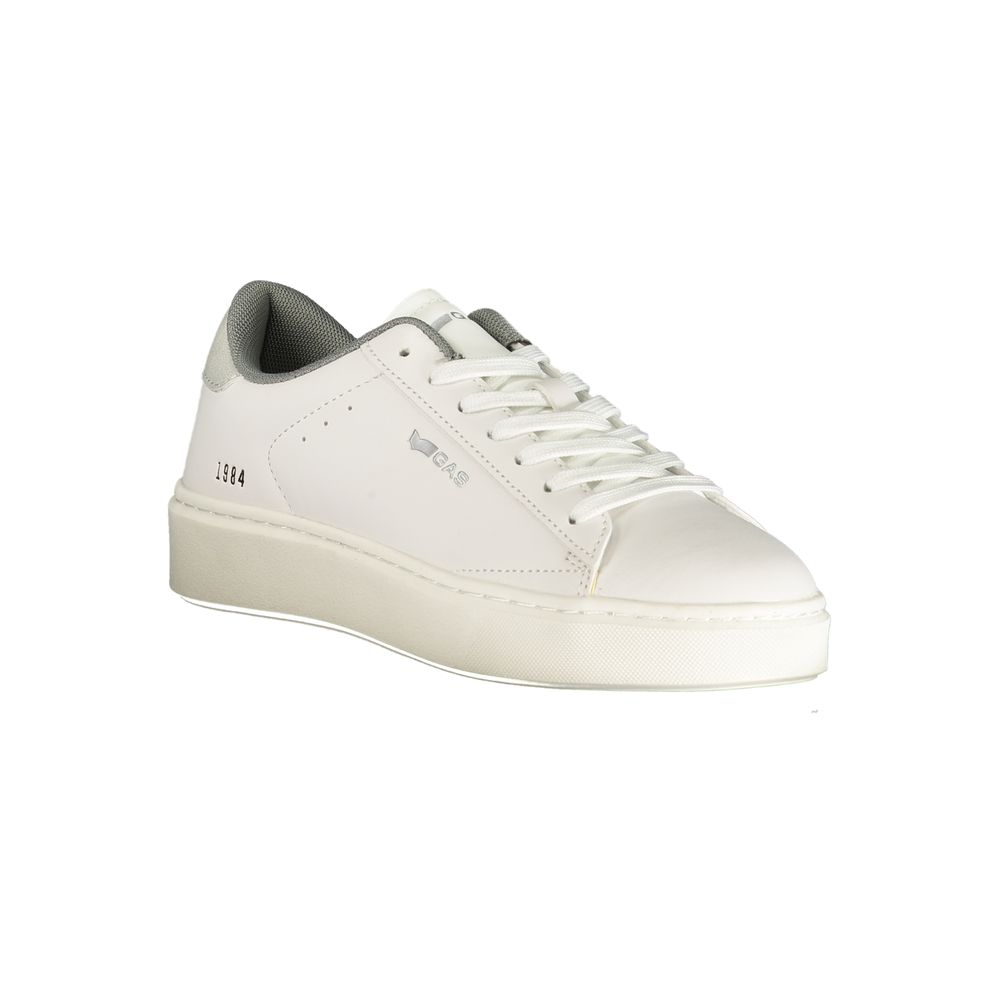 Weiße Polyurethan Damen-Sneaker