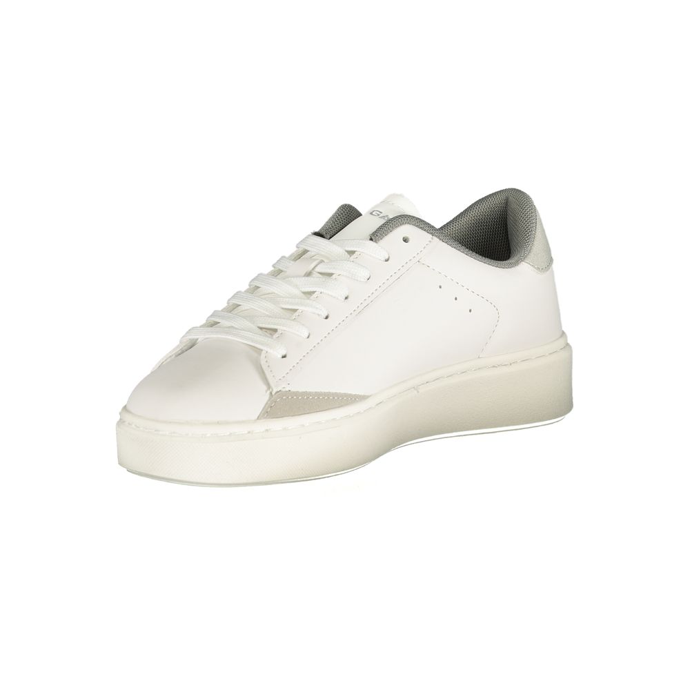 Weiße Polyurethan Damen-Sneaker