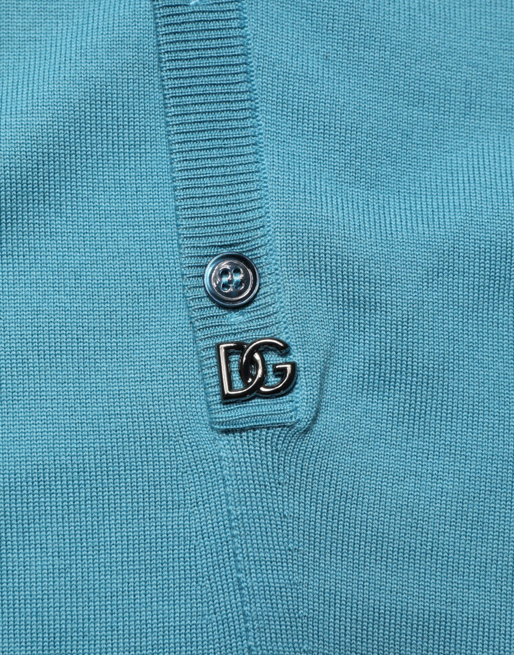 Petrolfarbener Woll-Polopullover mit Kragen