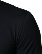 Dark Blue Cotton Henley Long Sleeves T-Shirt