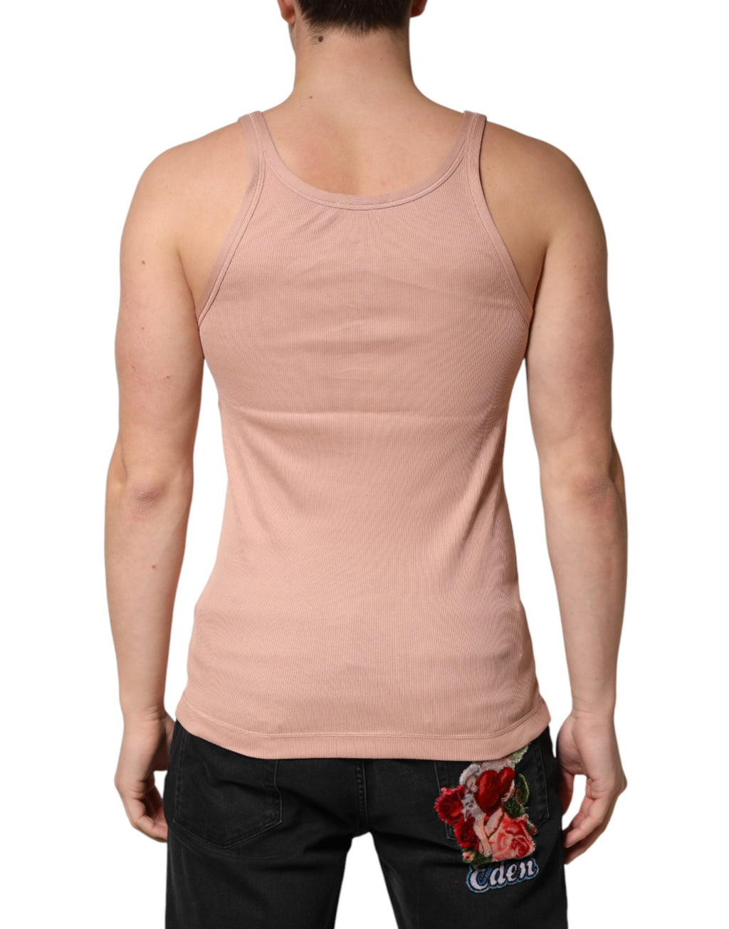 Pinkes ärmelloses T-Shirt mit Rundhalsausschnitt