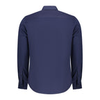 Blue Cotton Men Shirt