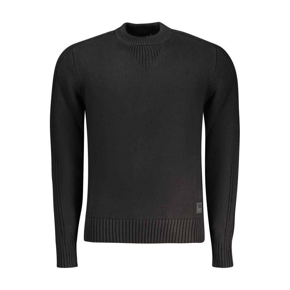 Black Cotton Men's Sweater