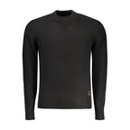 Black Cotton Men's Sweater