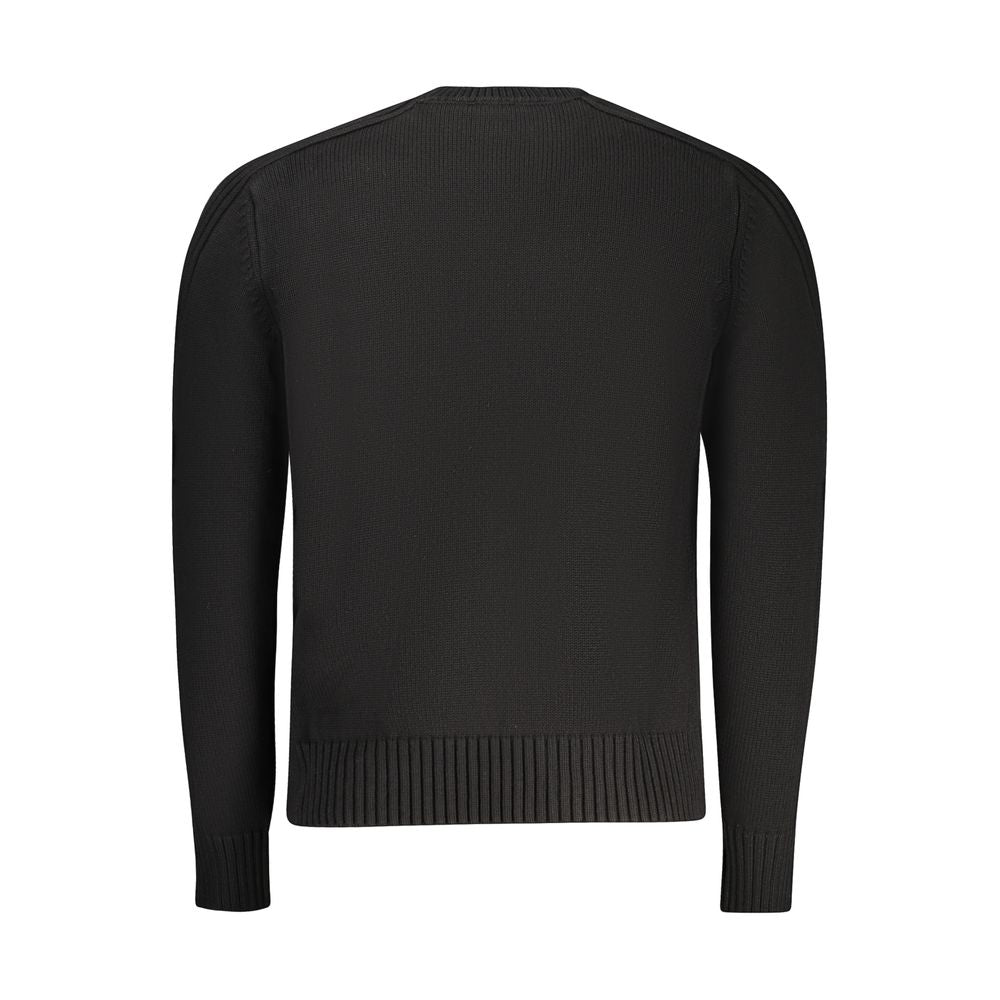 Black Cotton Men's Sweater