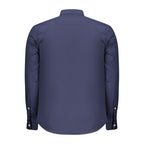 Blu Cotton Mens Shirt