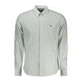 Green Cotton Men Shirt