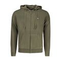 Grüne Polyamid-Herrenstrickjacke