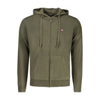 Grüne Polyamid-Herrenstrickjacke