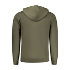 Grüne Polyamid-Herrenstrickjacke