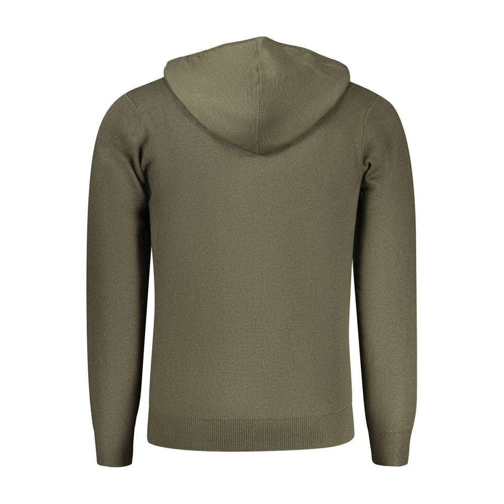 Grüne Polyamid-Herrenstrickjacke