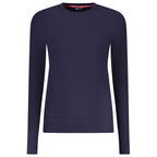 Blu Viscose Donna Maglia