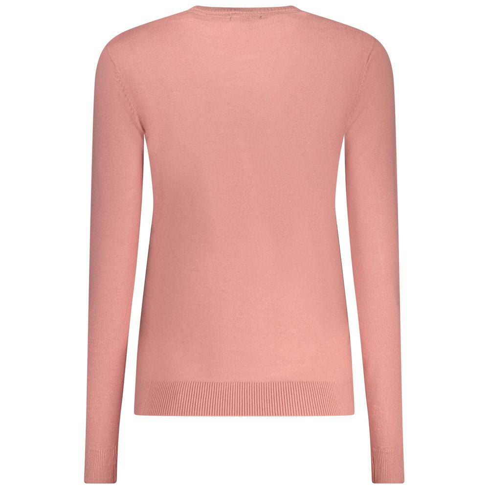Rosa Viskose Damen-T-Shirt