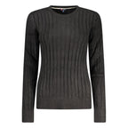 Schwarzer Viskose-Damenpullover