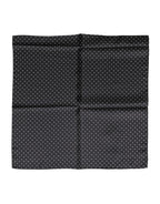 Schwarz gepunkteter Seidenfoulard