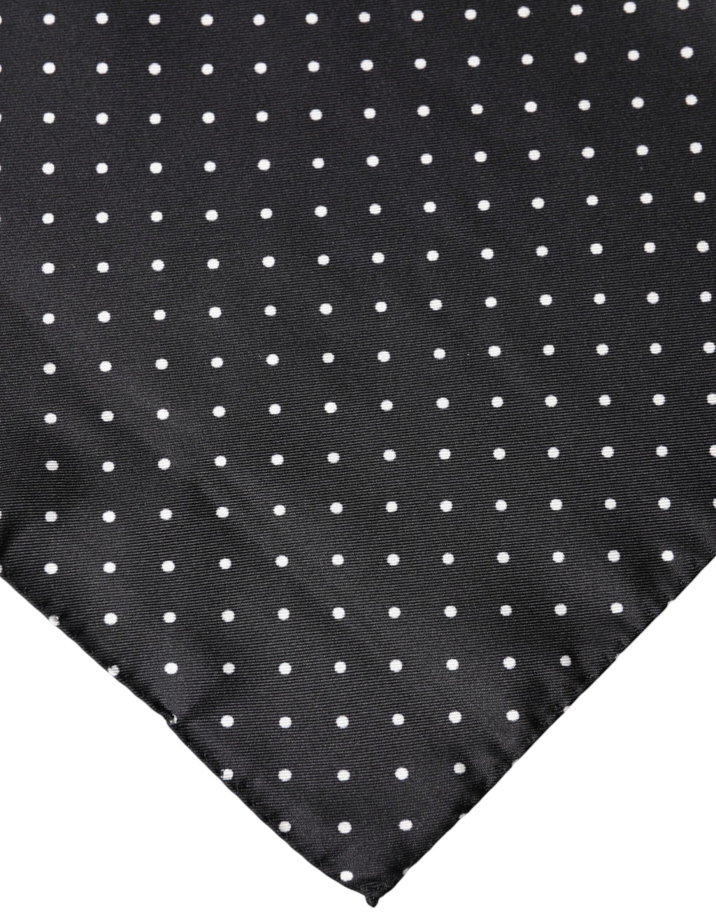 Schwarz gepunkteter Seidenfoulard