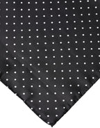 Schwarz gepunkteter Seidenfoulard
