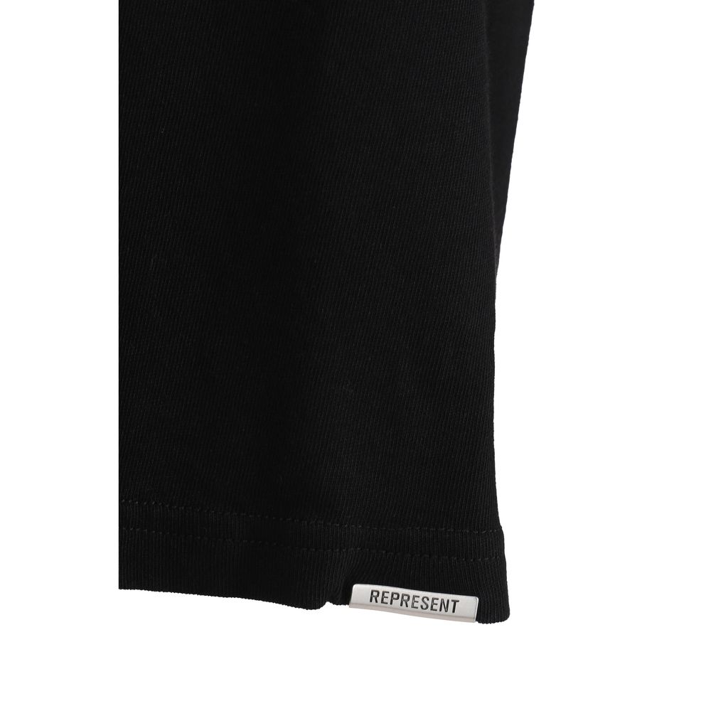 Schwarzes Baumwoll-T-Shirt