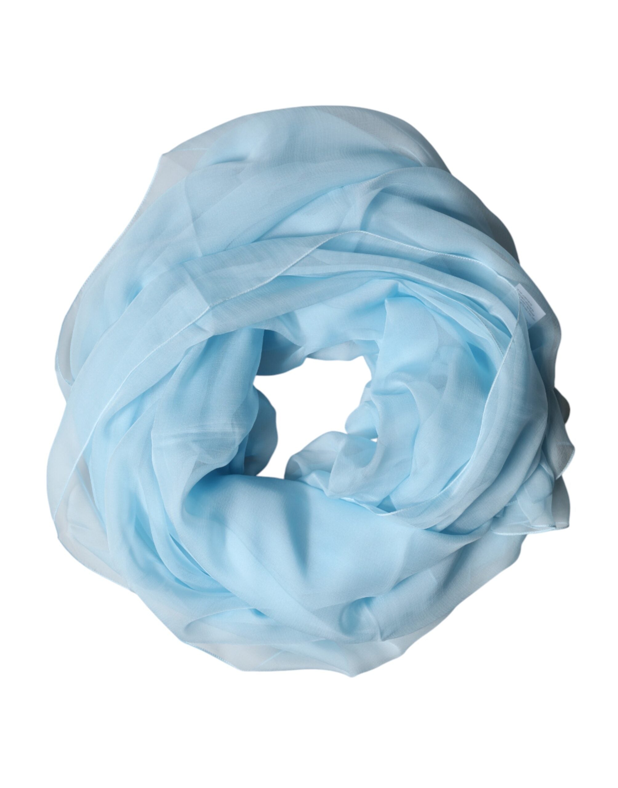 Hellblauer Seidenschal Wickelschal Stola