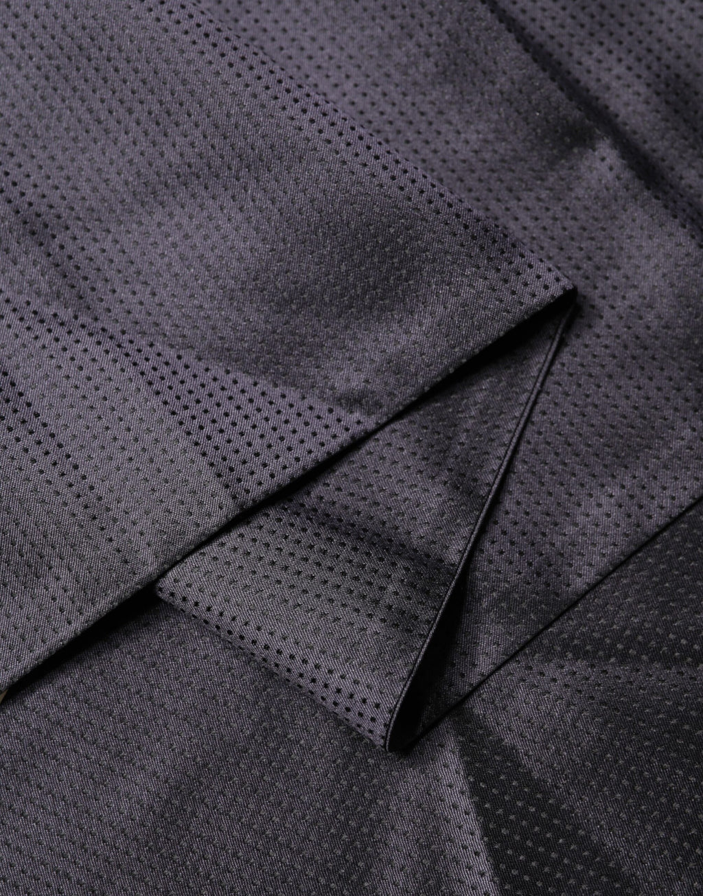 Black Satin Silk Fringed Neck Foulard Scarf