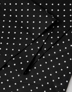 Black Polka Dot Neck Wrap Foulard 133.5cm x 12.5cm Scarf