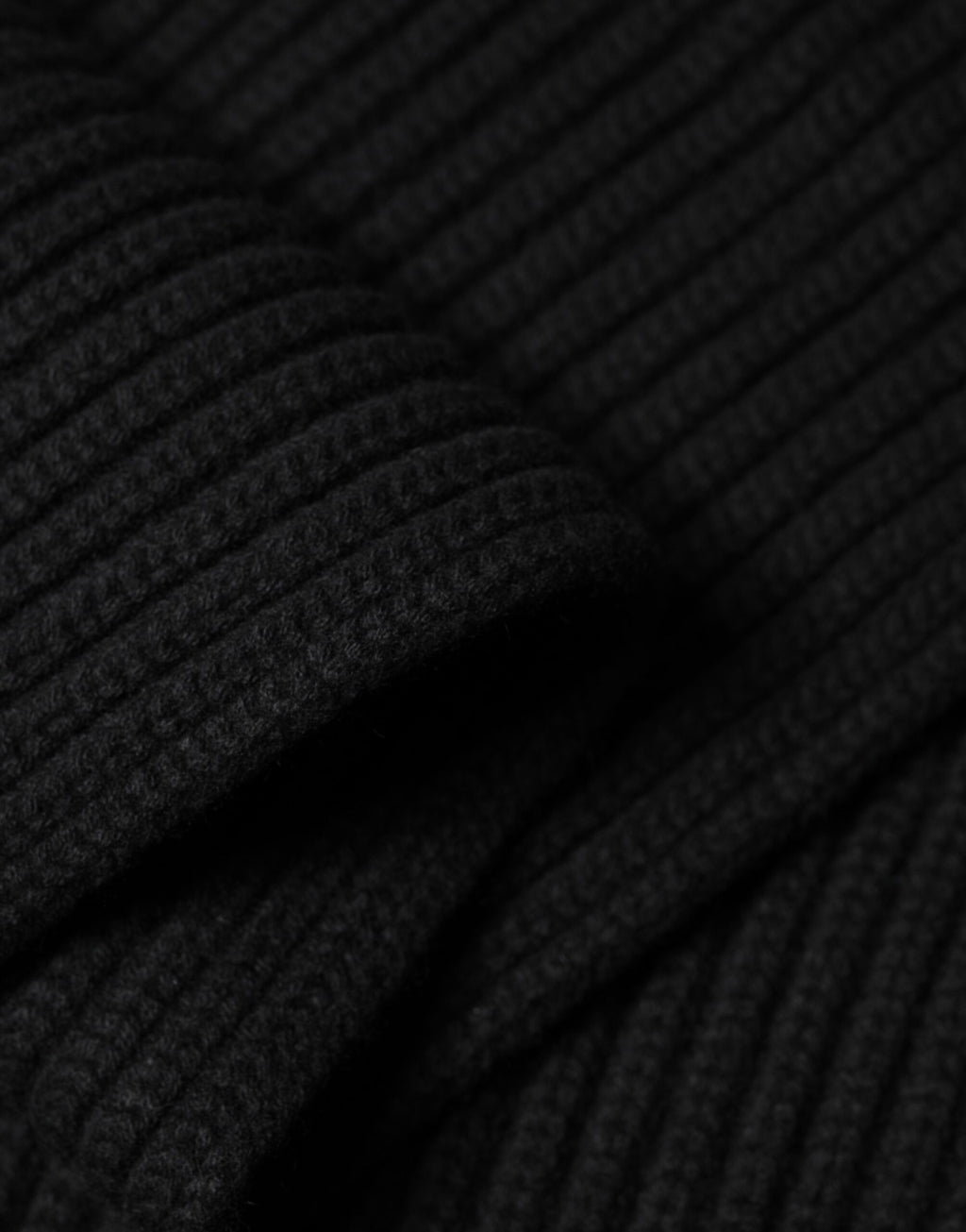 Schwarzer Kaschmir-Strickschal 202 cm x 26 cm