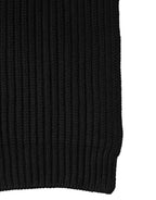 Schwarzer Kaschmir-Strickschal 202 cm x 26 cm