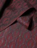 Herren Schal Bordeaux Gemustert Seide Wickelfoulard 133cm x 22cm