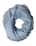 Hellblaue Seidenstola Halswickelschal 200cm x 130cm