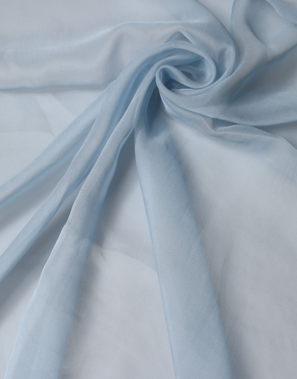Hellblaue Seidenstola Halswickelschal 200cm x 130cm