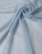 Hellblaue Seidenstola Halswickelschal 200cm x 130cm