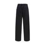 Black Cotton Casual Pants