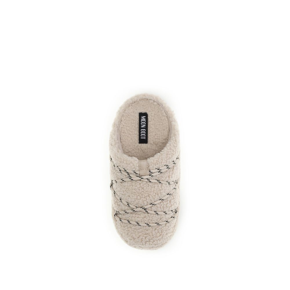Beige Polyamid-Ballerinas